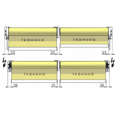 Тканинні ролети система відкритого типу Duo 2in1